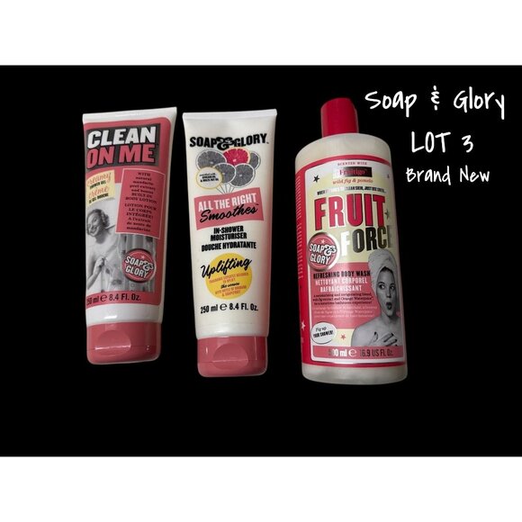 Soap & Glory Body Wash, Moisturizer & Shower Gel Set - Brand New Lot of 3 - Picture 1 of 5
